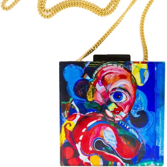 One oF A Kind❤️ Maria Brito Natalie Frank taking a walk Hand Clutch Shoulder Bag - Picture 2 of 3